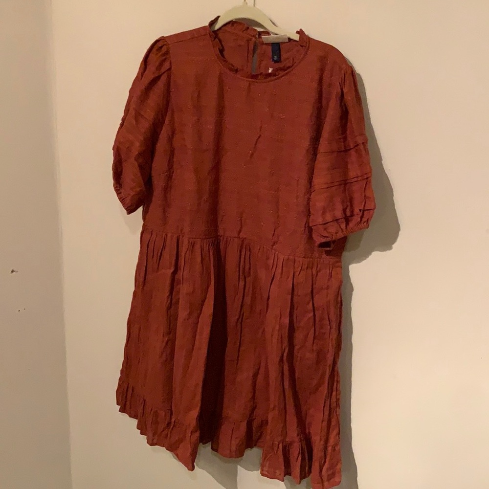 Universal Thread XXL BurntOrange Puff Sleeve Dress